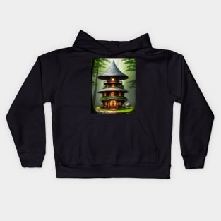 Mushroom House 03 Kids Hoodie